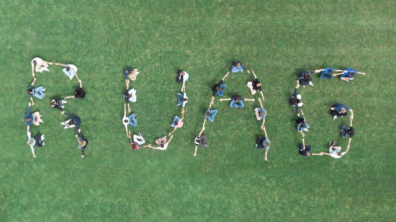 Drohnenbild Lernende